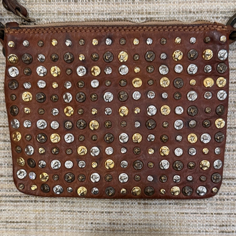 Campomaggi Studded Brown Crossbody Bag - Picture 2 of 11